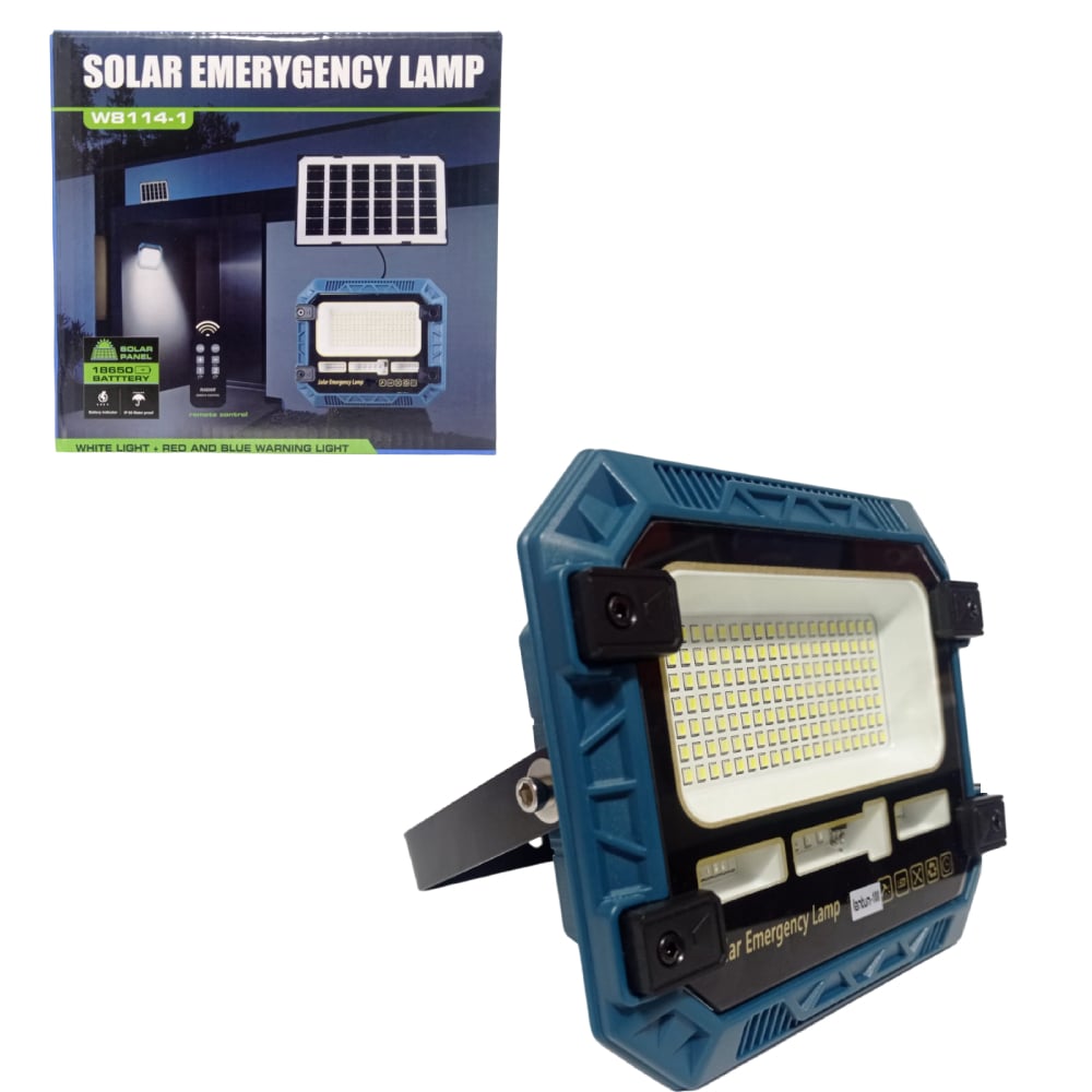 REFLECTOR LED CON PANEL SOLAR PARA EXTERIORES CON CABLE 100W - 3