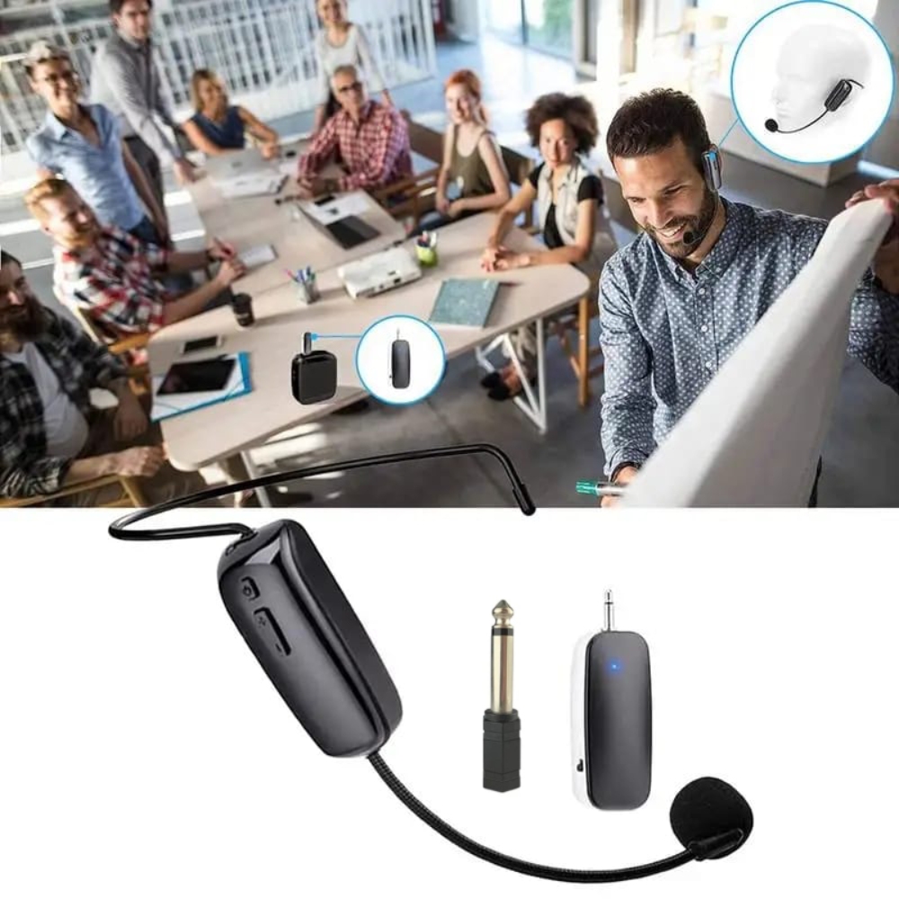 MICROFONO INALAMBRICO RECARGABLE PARA PC PARLANTE EQUIPOS - 4