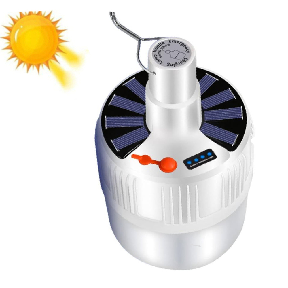FOCO LAMPARA CON PANEL SOLAR - 2
