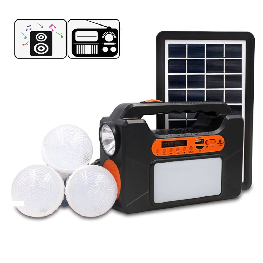 KIT PARLANTE RADIO FM CON PANEL SOLAR - 3