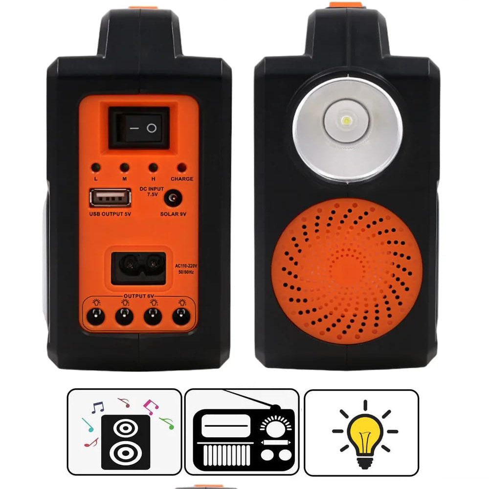 KIT PARLANTE RADIO FM CON PANEL SOLAR - 4