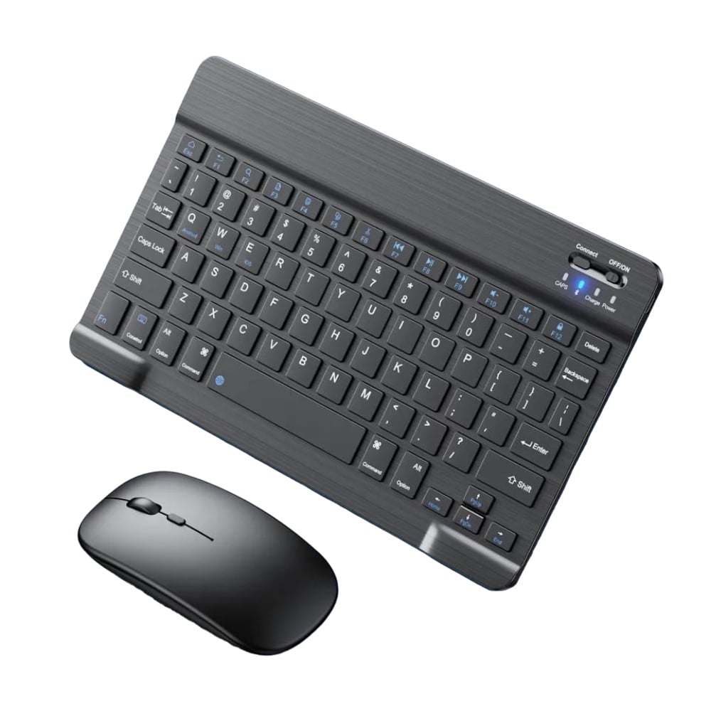 KIT TECLADO Y MOUSE INALAMBRICO BLUETOOTH NEGRO - 1