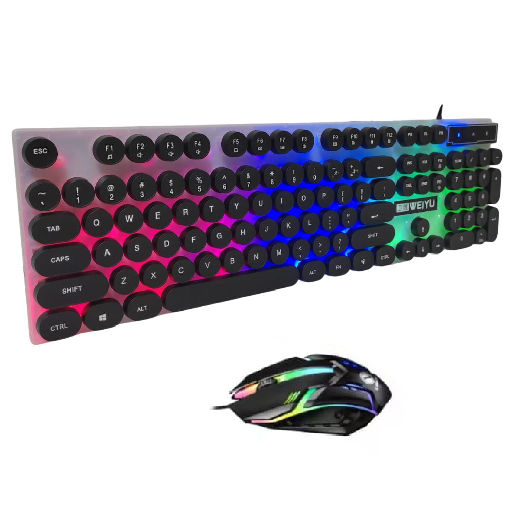 TECLADO Y MOUSE GAMER ALAMBRICO VITANGE ILUMINADO MYT10 - 2