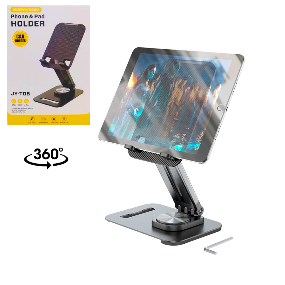 SOPORTE PARA TABLET GIRATORIO 360° NEGRO - 1