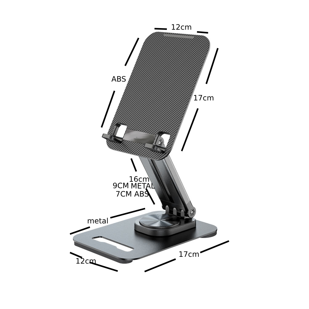 SOPORTE PARA TABLET GIRATORIO 360° NEGRO - 5