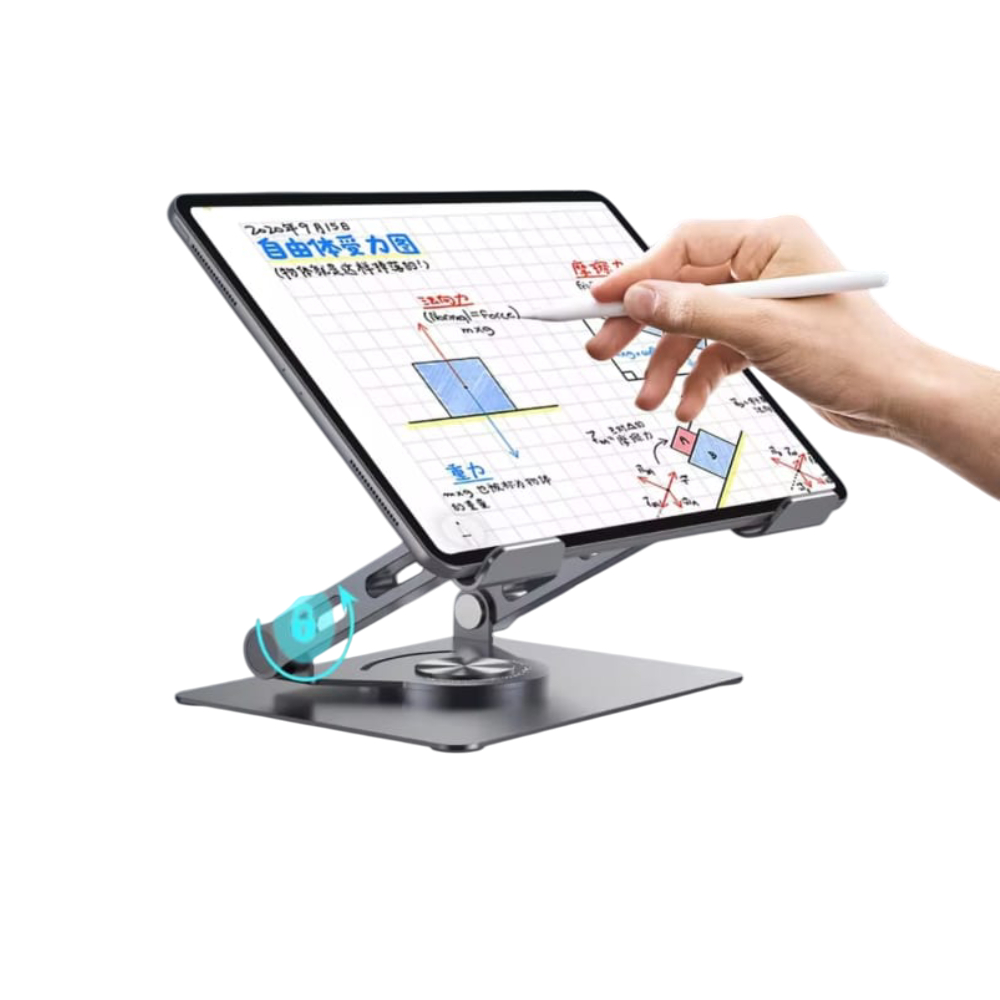 SOPORTE PARA LAPTOP TABLET BADE DE ALUMINIO METAL DE 15.9 PULGADAS 360° - 2