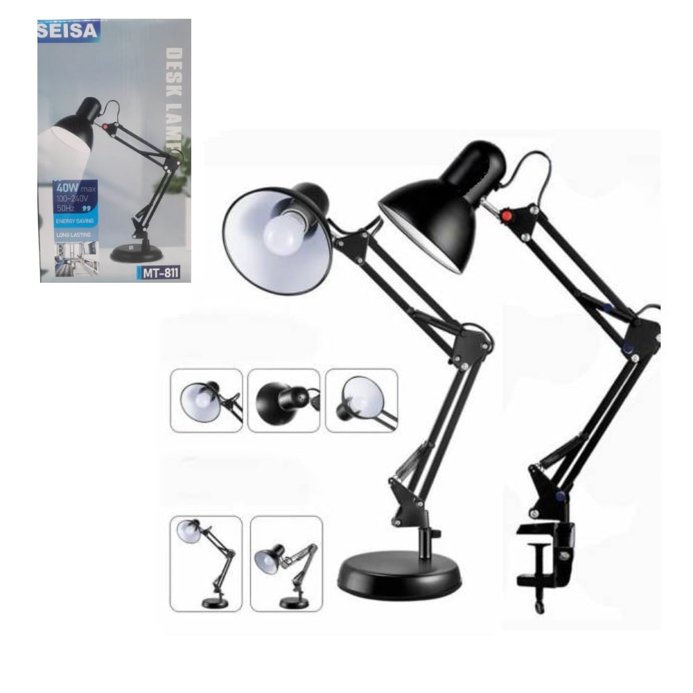 LAMPARA LED PARA ESCRITORIO RACK PLEGABLE DOBLE BASE - 1