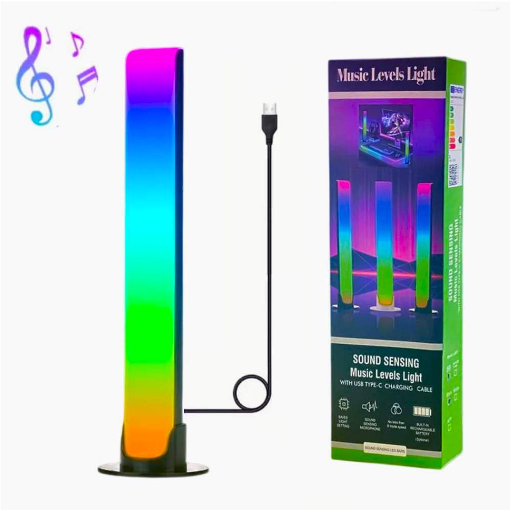 LAMPARA LUZ LED RITMICA RGB CABLE USB - 1