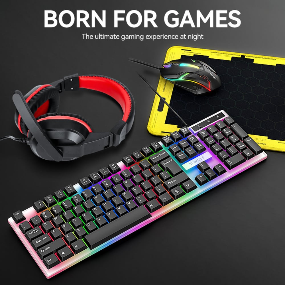 KIT GAMER 4 EN 1 PARA PC LAPTOP TECLADO MOUSE AUDIFONOS PADMOUSE - 3