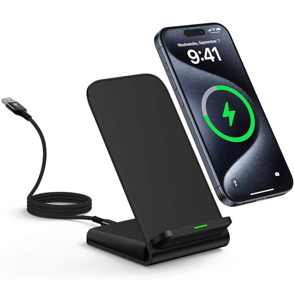 CARGADOR INALAMBRICO PARA CELULAR 15W MODELOS GAR157 NEGRO - 7
