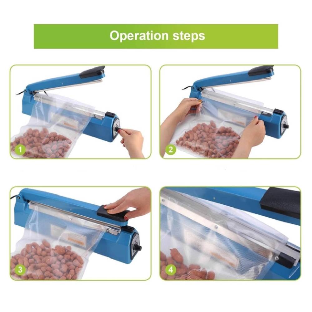 SELLADORA DE IMPULSO BOLSAS PLASTICA 30CM AZUL - 4