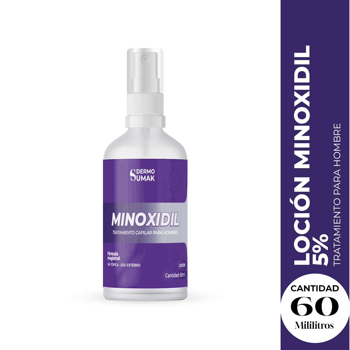 LOCION MINOXIDIL 5% 60ML DERMO SUMAK - 1