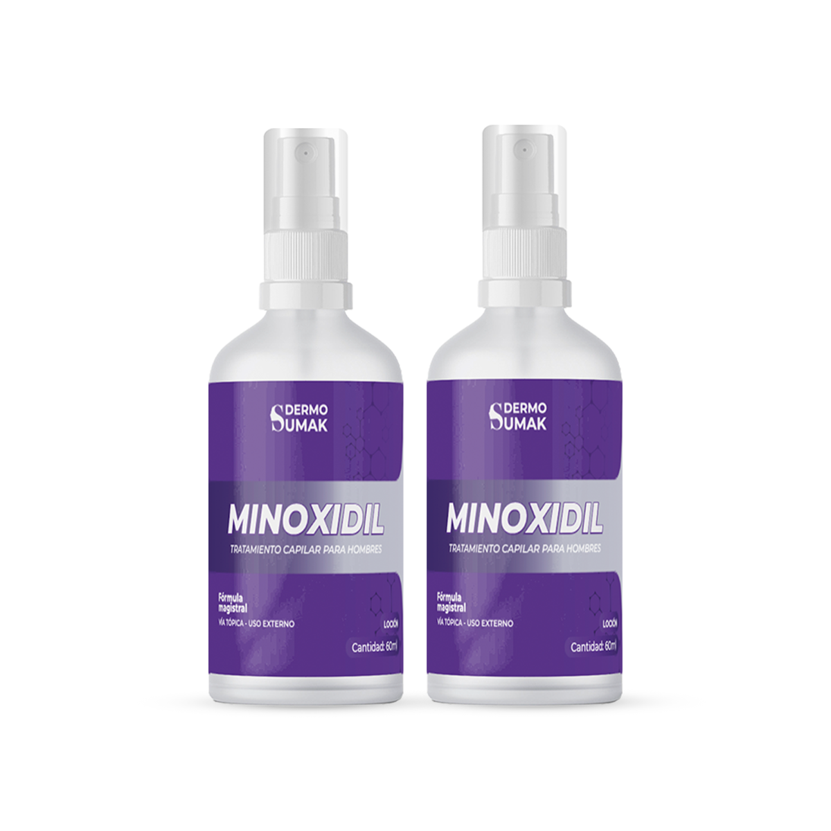 2 LOCION MINOXIDIL 5% 60ML DERMO SUMAK - 2