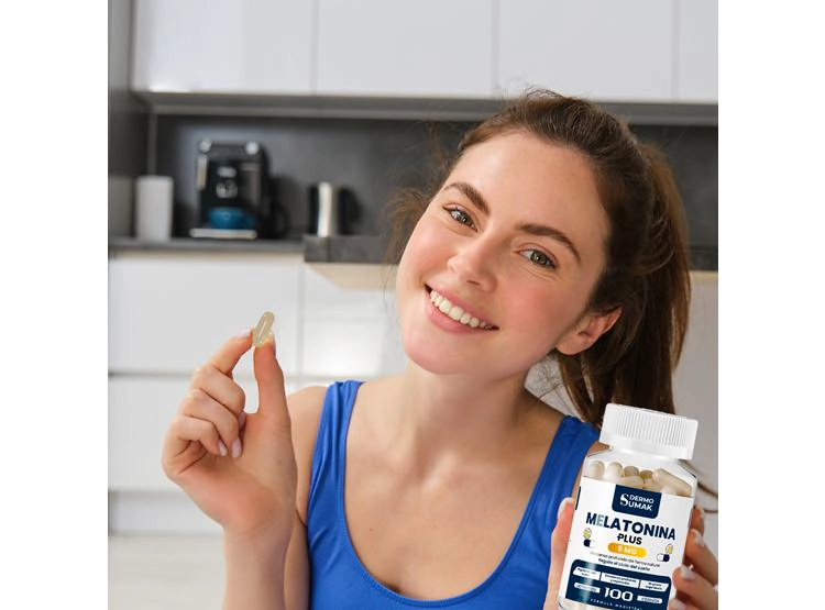 MELATONINA PLUS 5MG - 100 CAP - DERMO SUMAK + PASTILLERO - 3