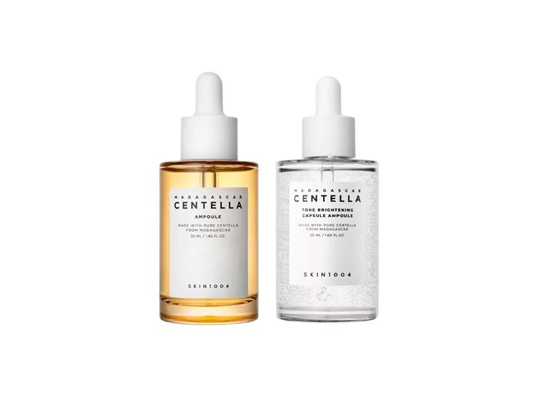 MADAGASCAR CENTELLA AMPOULE 50ML + TONE BRIGHTENING CAPS.50ML SKIN1004 - 1