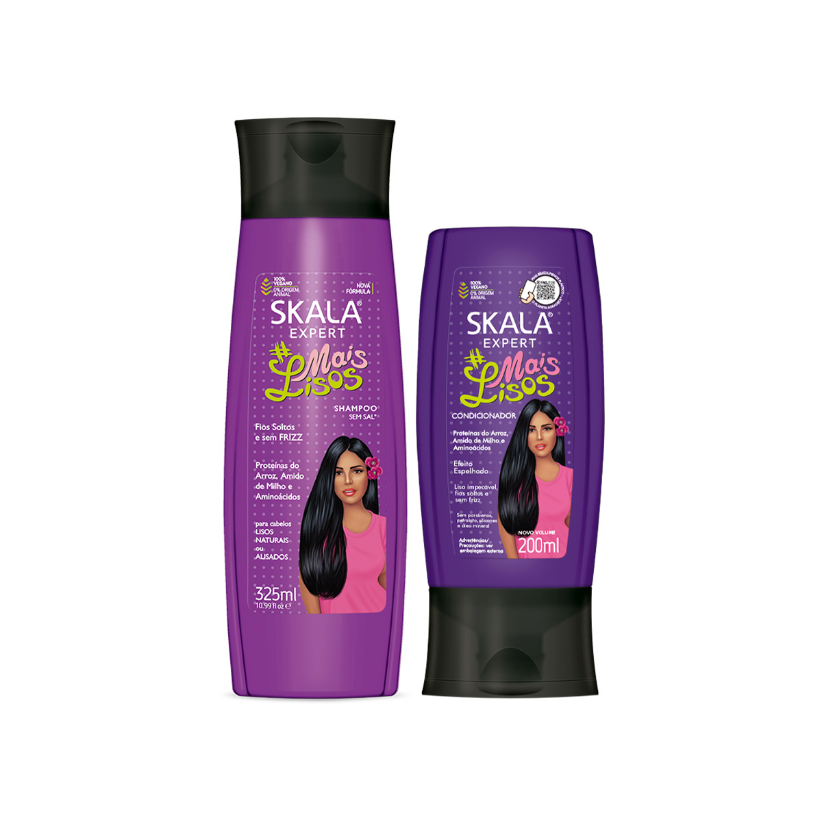 SHAMPOO 325 + ACONDICIONADOR MAIS LISOS SKALA EXPERT 200ML + REGALO SORPRESA - 2