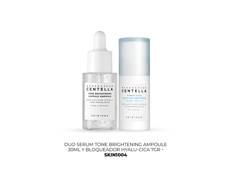 DÚO TONE BRIGHTENING AMPOULE 30ML + HYALU-CICA SUN SERUM SKIN1004 - 2