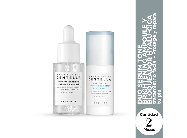 DÚO TONE BRIGHTENING AMPOULE 30ML + HYALU-CICA SUN SERUM SKIN1004 - 3