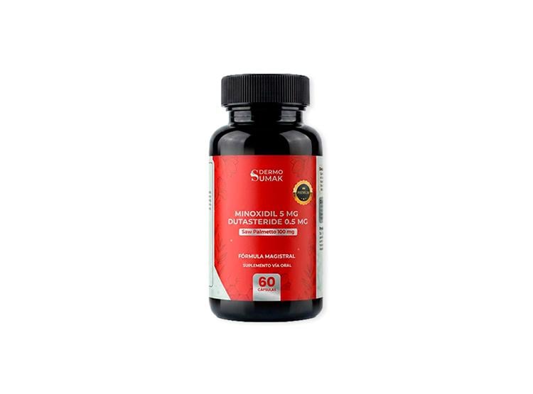 MINOXIDIL 5MG Y DUTAST. 0.5MG Y SAW PALMETTO 60 CAP.DERMO SUMAK - 1