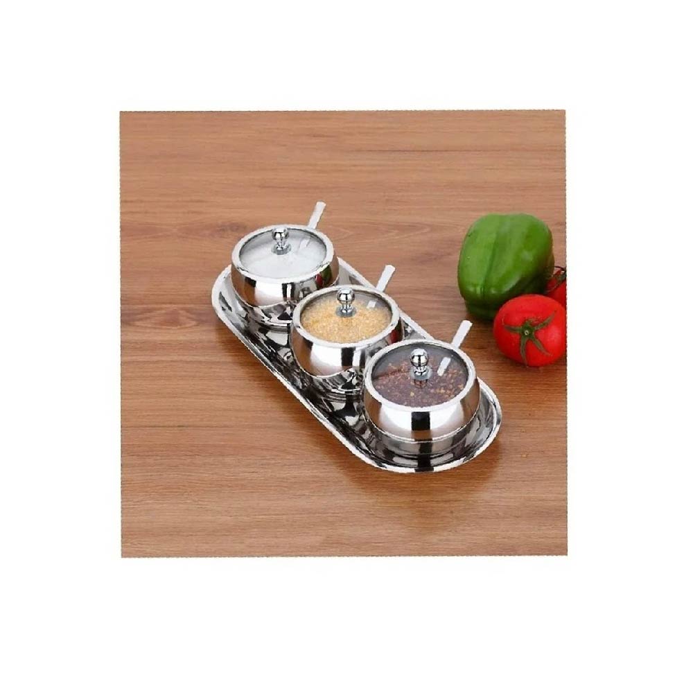 AZUCARERO DE ACERO INOXIDABLE CON TAPA TRANSPA. 200 GRAMOS - 3
