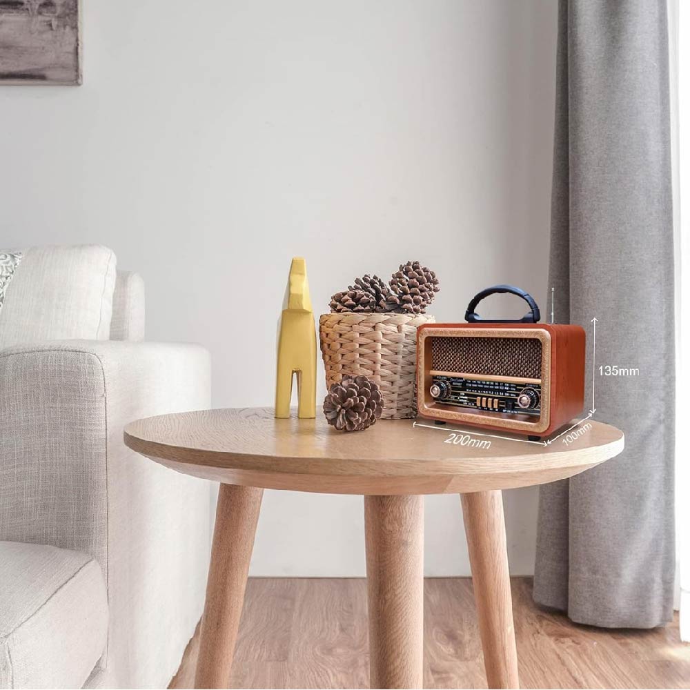 RADIO PORTATIL AM FM RETRO VINTAGE PARLANTE BLUETOOTH - 2