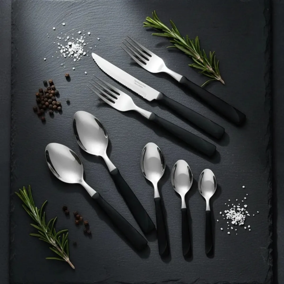 SET. CUBIERTOS TRAMONTINA X24 PZ ACE.INOX. + REGALO C - 2