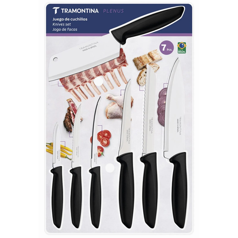JUEGO DE CUCHILLOS TRAMONTINA ACE INOX 7 PZ-B - 2