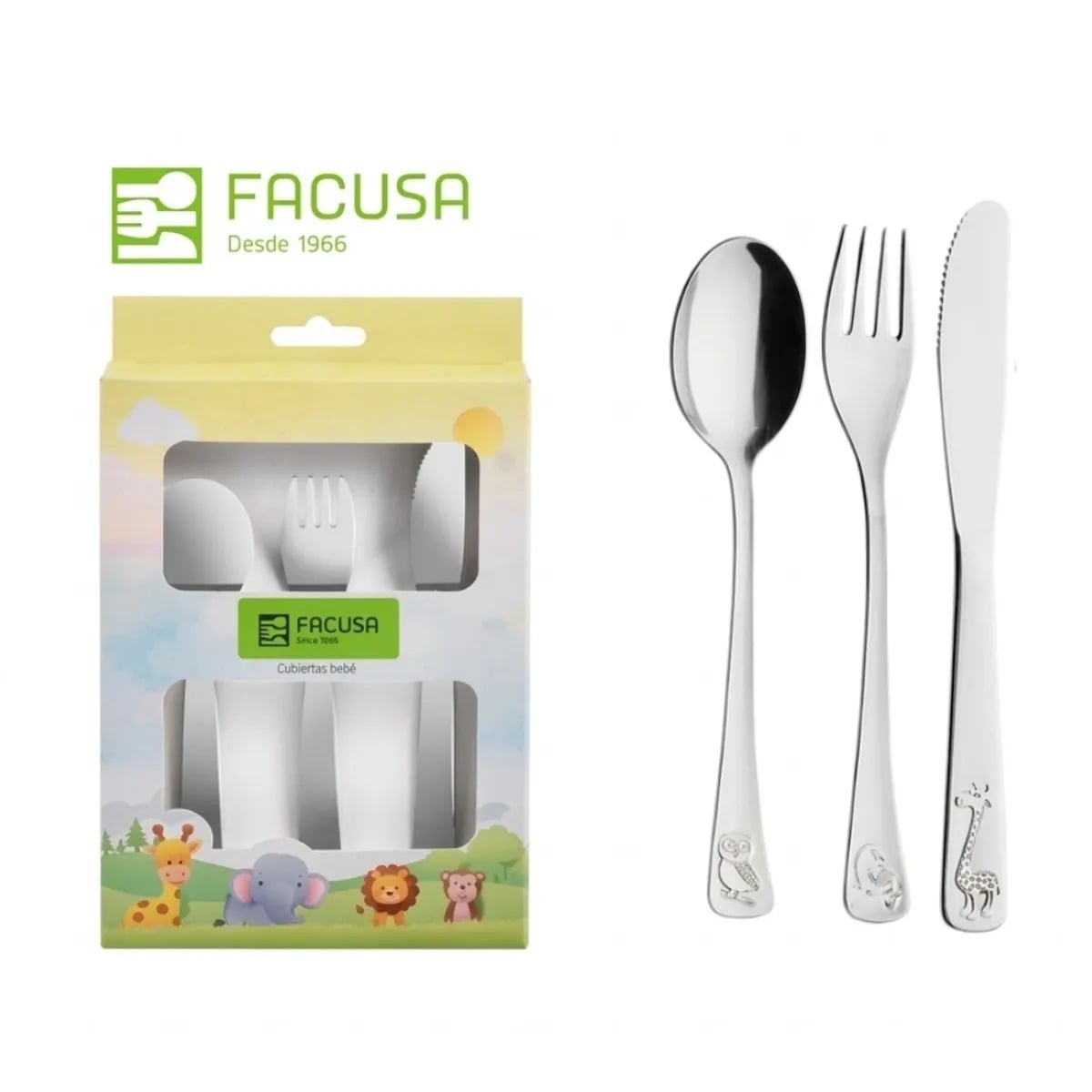 JUEGO DE CUBIERTOS FACUSA INFANTILES ACE. INOX.B-01 - 1