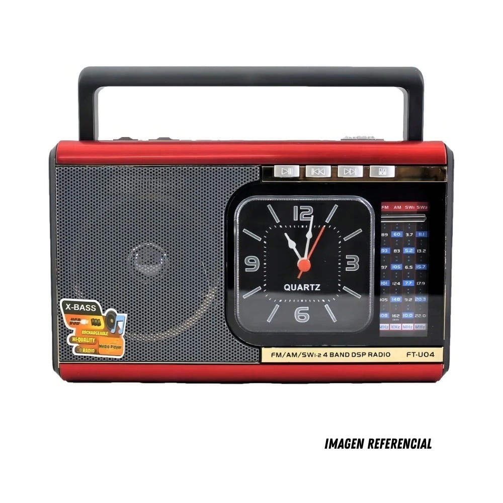 RADIO PORTATIL AM FM RETRO VINTAGE PARLANTE BLUETOOTH MP3 RECARGABLE B01 - 1