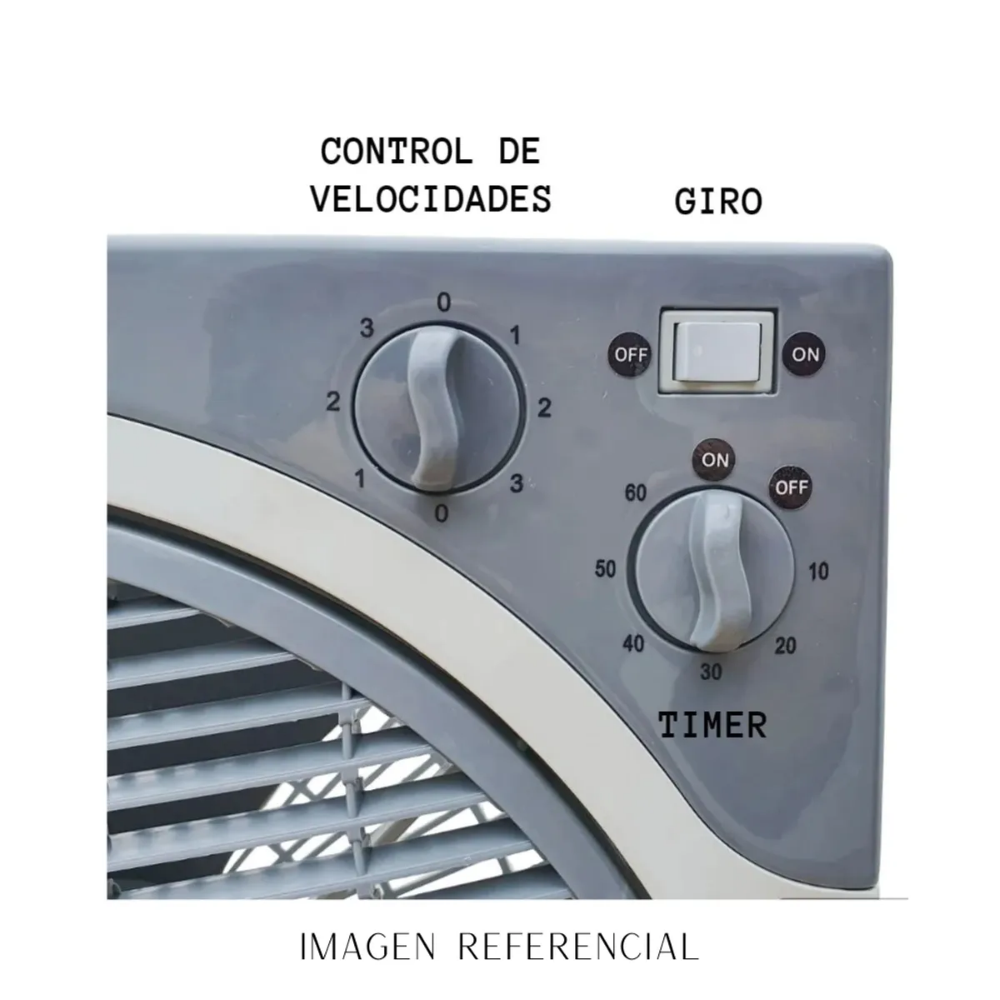 VENTILADOR DE MESA NATIONALIZER 12' - 3 VELOCIDADES - 4