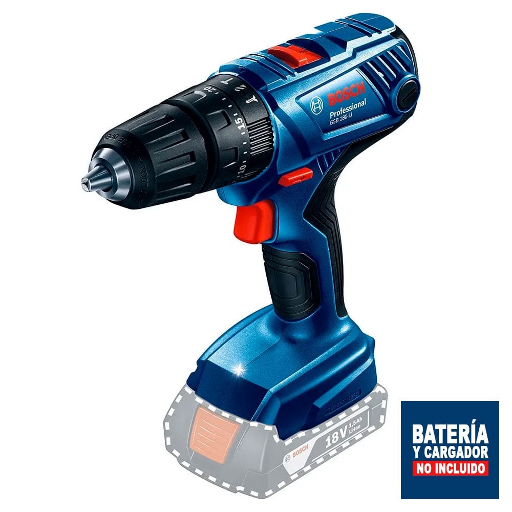 TALADRO PERCUTOR BOSCH PROFESIONAL GSB 180 LI 54 NM SIN BAT. - 1