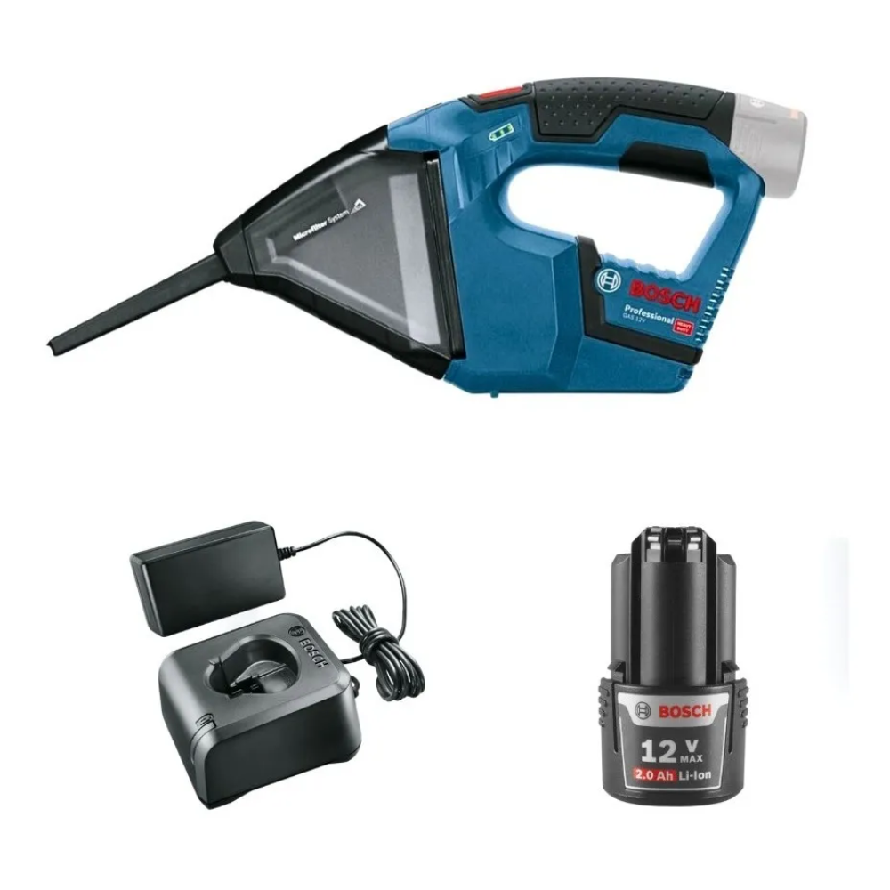 ASPIRADORA DE POLVO INALÁM. BOSCH GAS 12V-LI + BAT. Y CARG. - 1