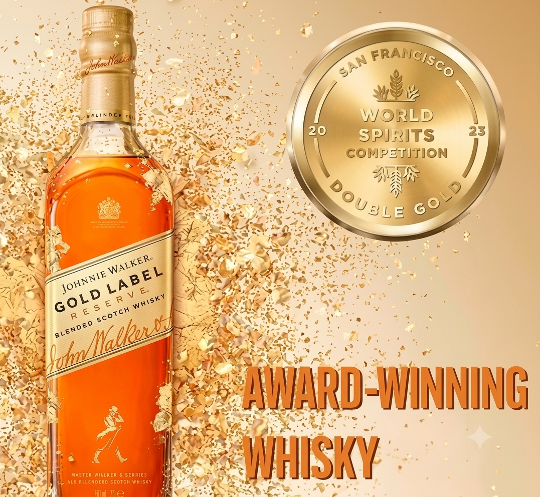 WHISKY JOHNNIE WALKER GOLD LABEL BOTELLA 750ML - 2
