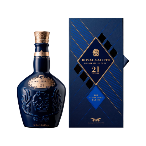 WHISKY ROYAL SALUT E 21 AÑOS THE SIGNATURE BLEND BOT 700ML - 1
