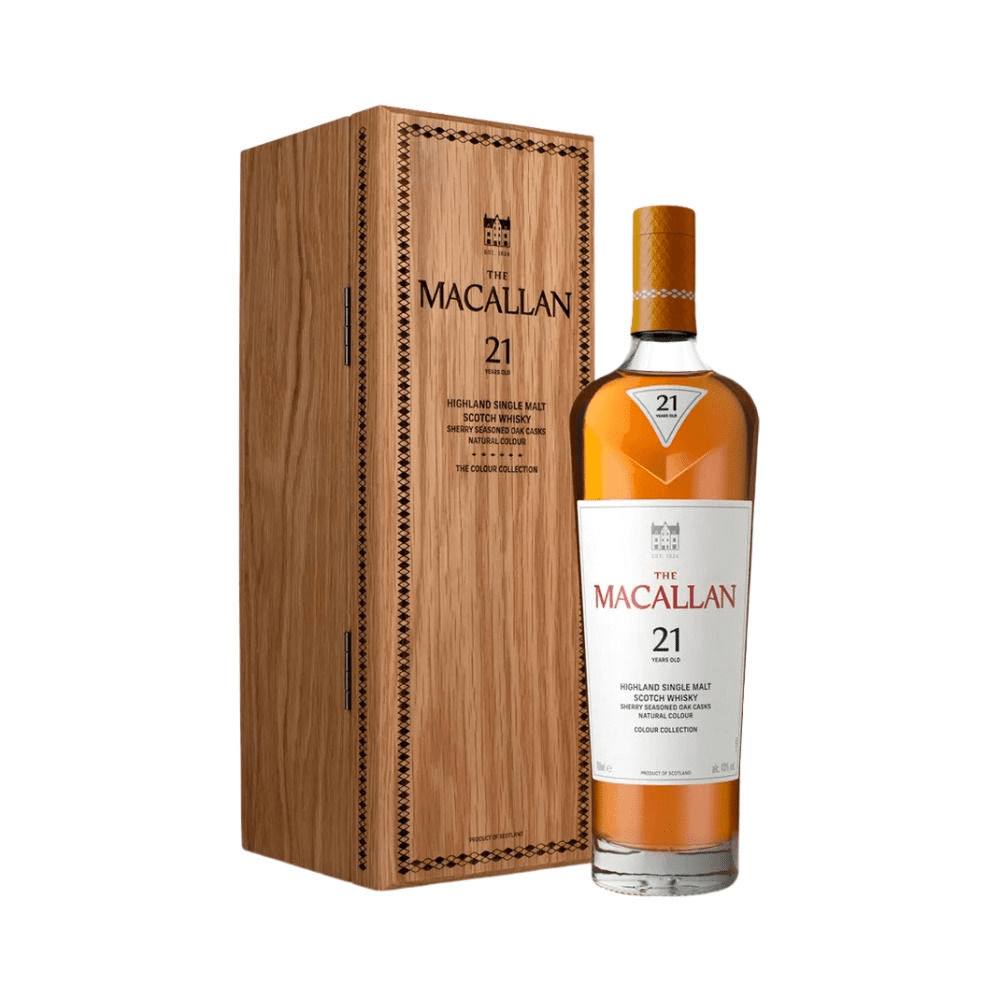WHISKY MACALLAN 21 AÑOS SHERRY SEASONED OAK CASK BOTELLA 750ML - 1