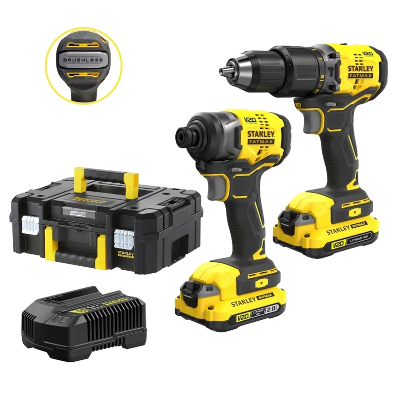 KIT 20V ATORNILLADOR IMPACTO + TALADRO PERCUTOR - STANLEY - 1