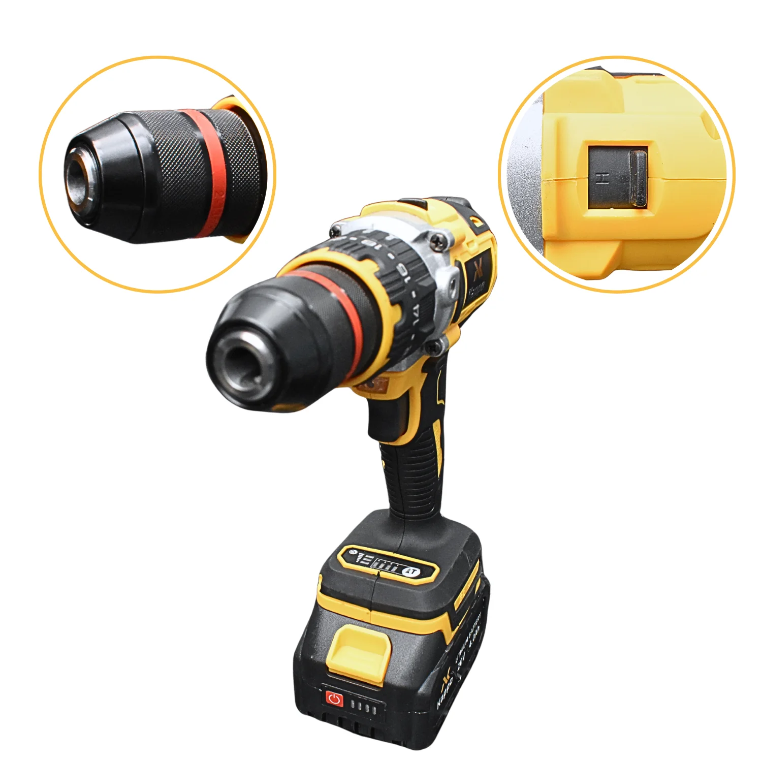 KIT BRUSHLESS 20V ATORNILLADOR IMPACTO + TALADRO PERCUTOR - KAPPO - 3