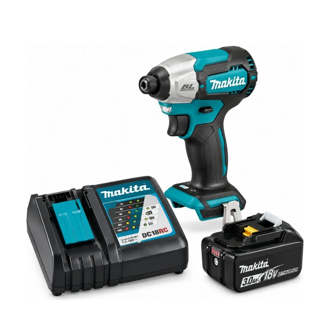 ATORNILLADOR IMPACTO INALÁMBRICO 1/4' 18V DTD157 + BAT 3AH + CARG DC18RC - MAKITA - 1