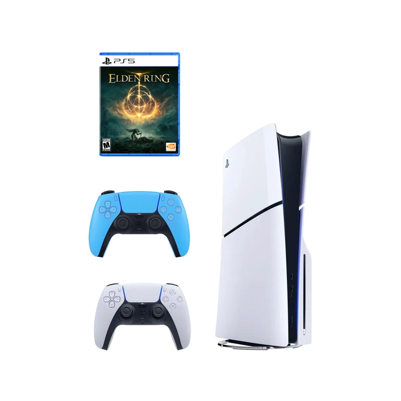 CONSOLA PS5 PLAYSTATION 5 SLIM LECTORA DE DISCOS + ELDEN RING + MANDO CELESTE - 1