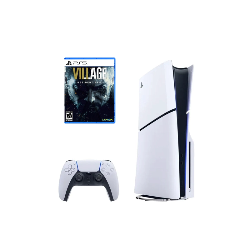 CONSOLA PS5 PLAYSTATION 5 SLIM LECTORA DE DISCOS + RESIDENT EVIL VILLAGE - 1