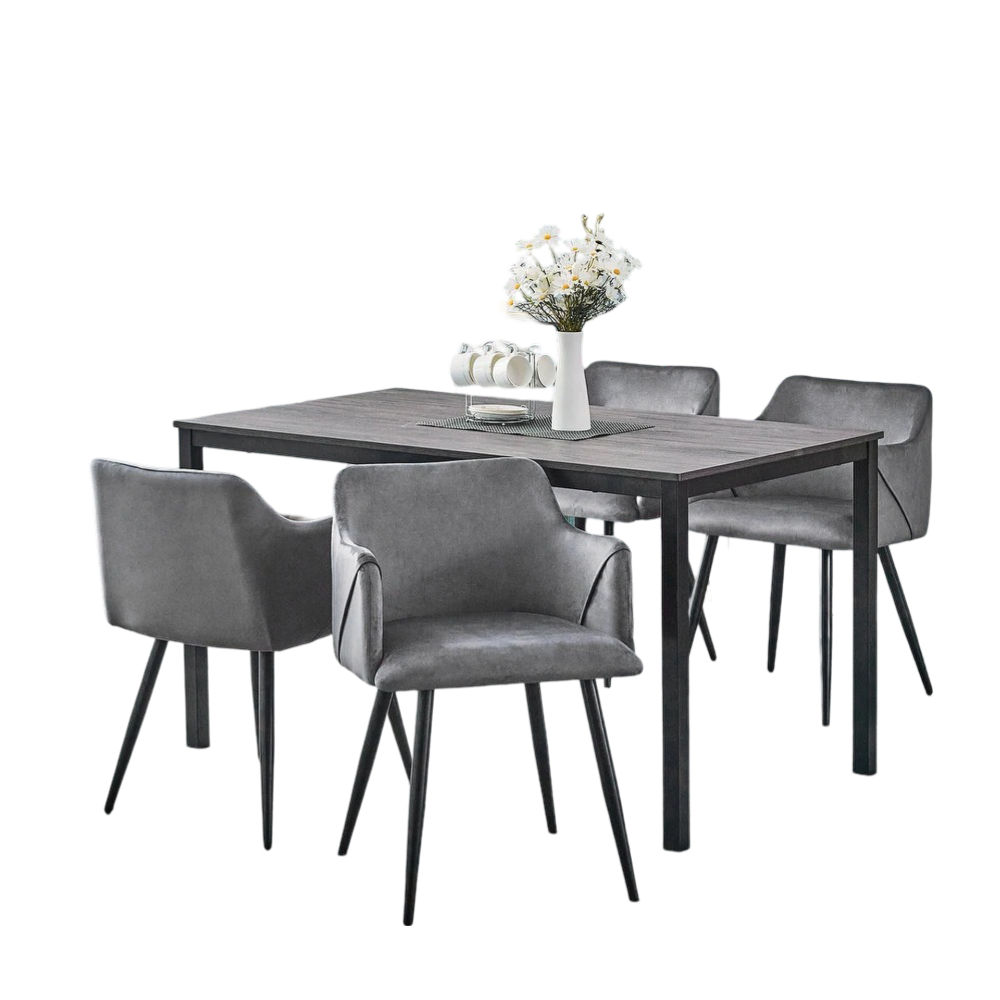 COMEDOR CENTRAL DECCO MATE 4 SILLAS IZMAR - 1