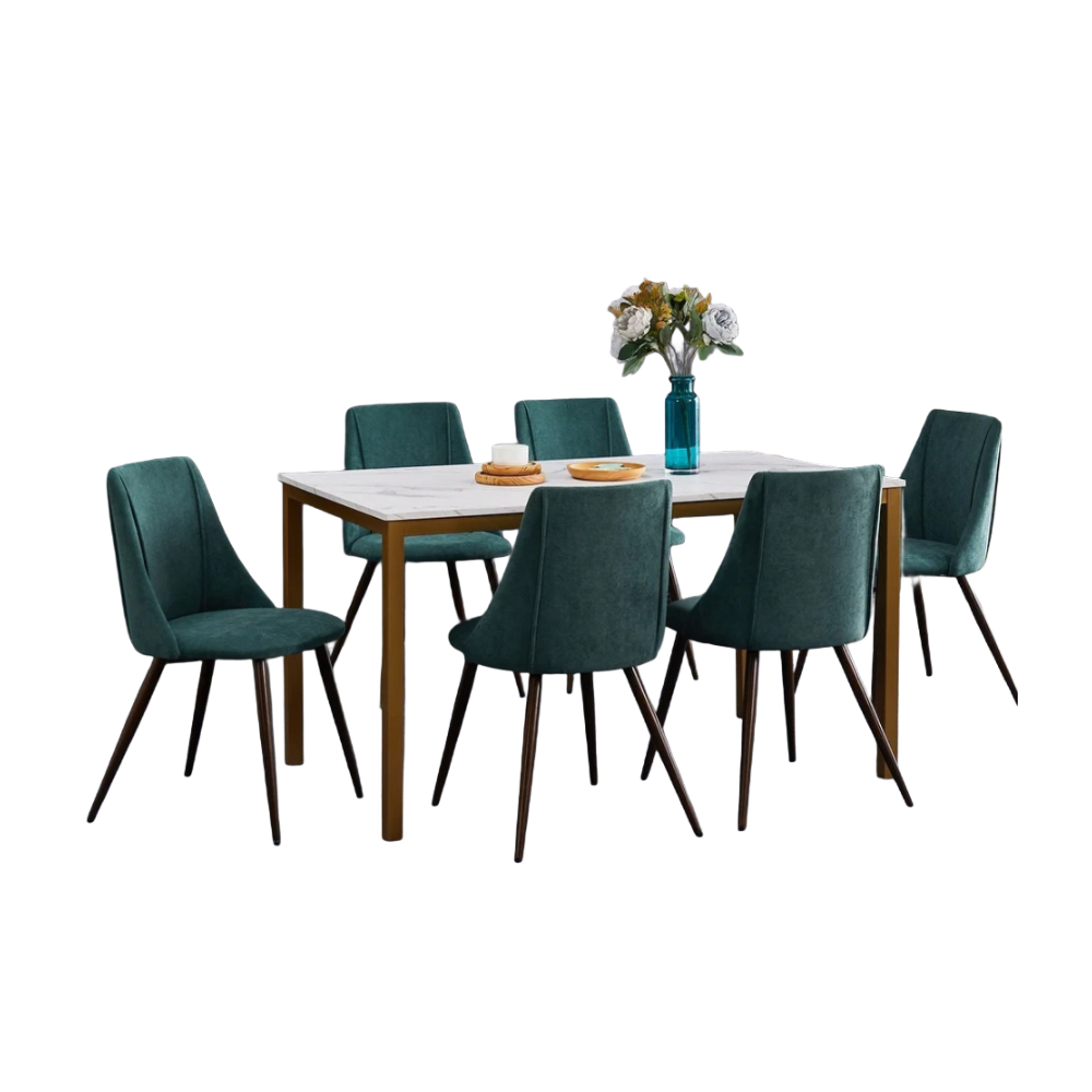 COMEDOR CENTRAL DECCO BRILLANTE 6 SILLAS AMBERE - 1
