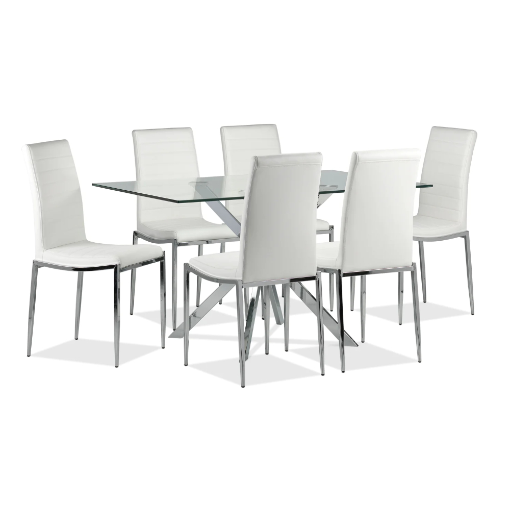 COMEDOR CENTRAL DECCO 6 SILLAS GLASGOW - 1