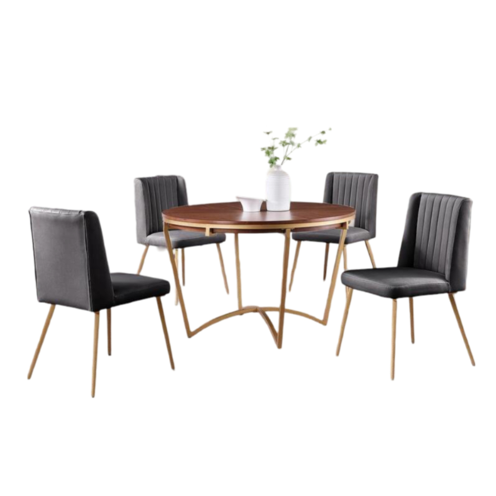 COMEDOR CENTRAL DECCO SATINADO 4 SILLAS CHICAGO - 1