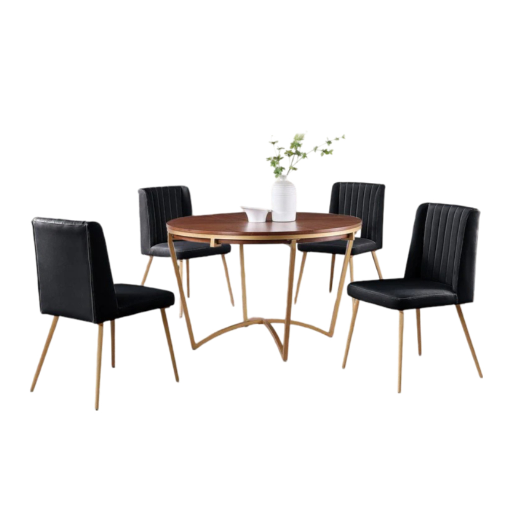 COMEDOR CENTRAL DECCO SATINADO 4 SILLAS CHICAGO - 1