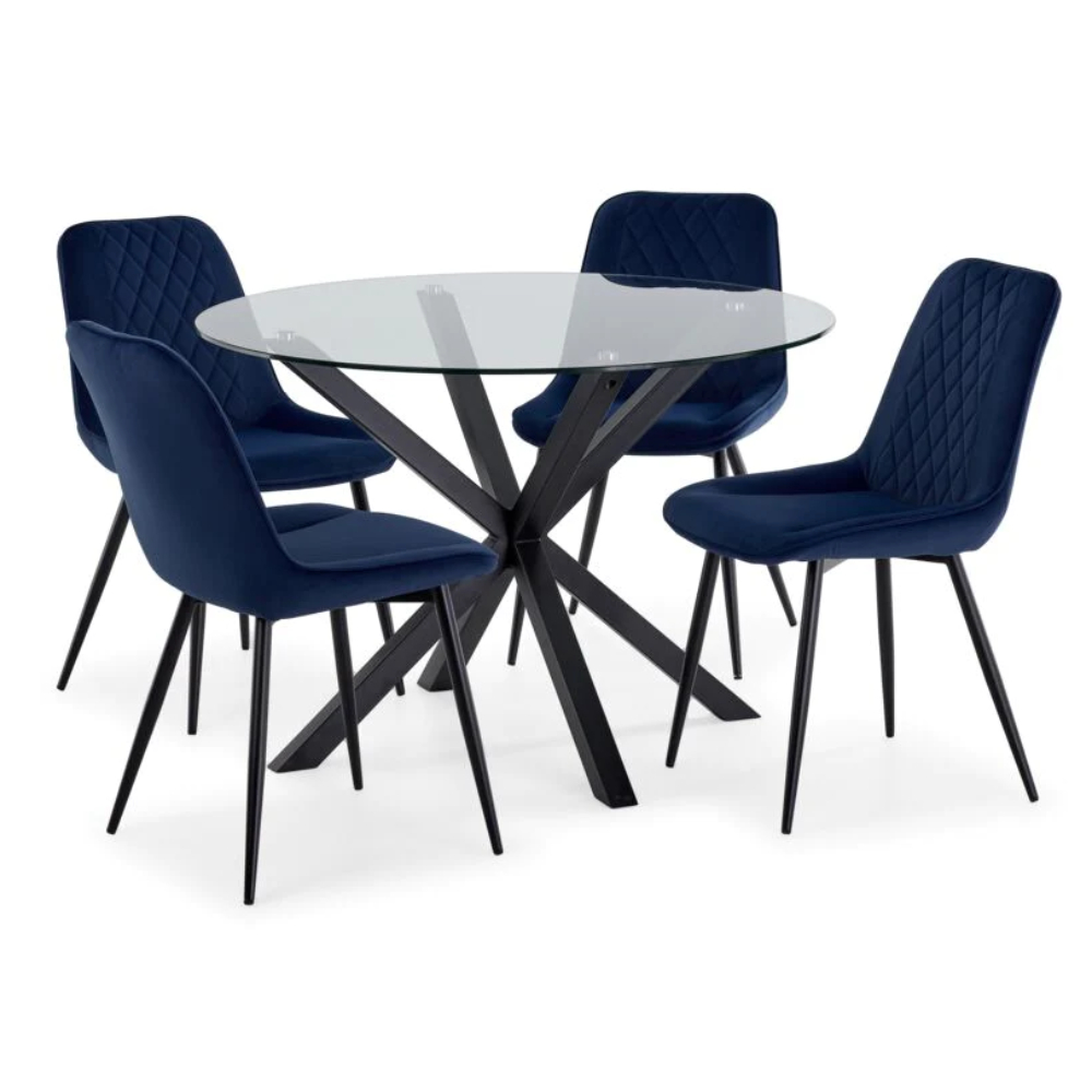 COMEDOR CENTRAL DECCO SATINADO 4 SILLAS ZURICH - 1