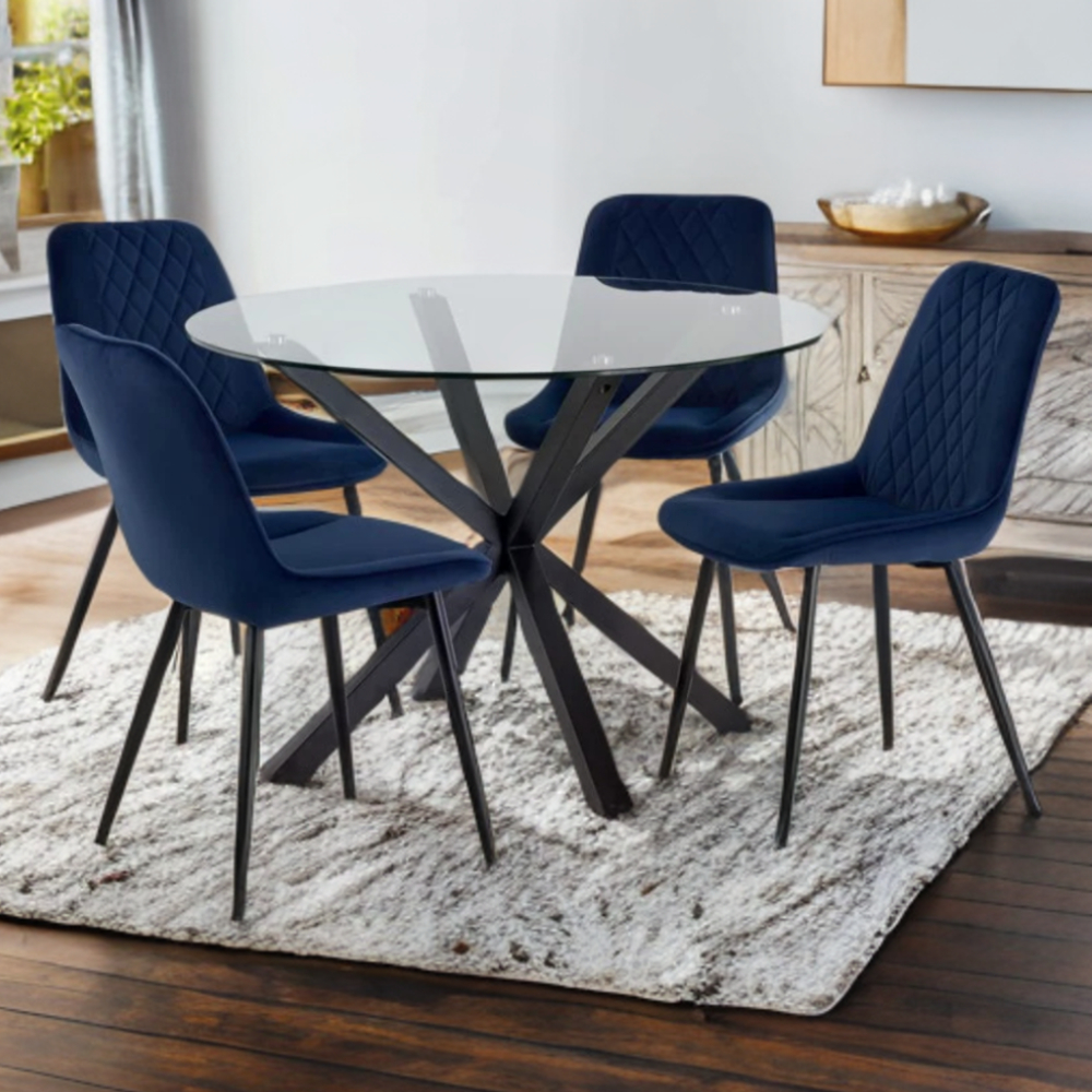 COMEDOR CENTRAL DECCO SATINADO 4 SILLAS ZURICH - 4