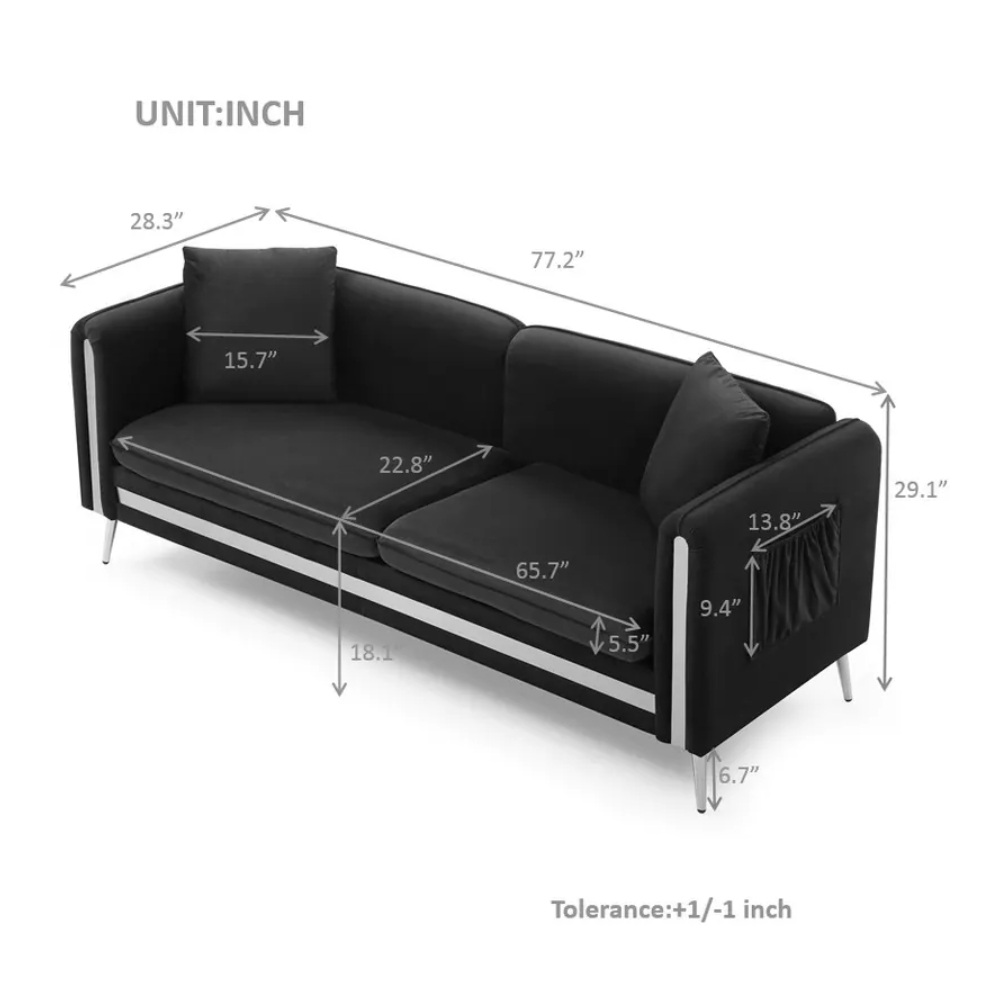 SOFA CENTRAL DECCO AKOS 3 CUERPOS VERDE MUSGO - 4