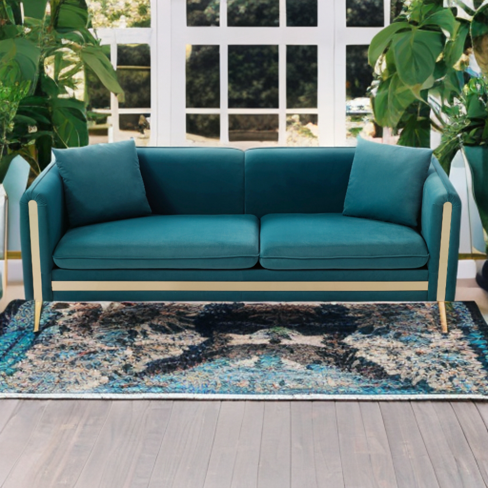 SOFA CENTRAL DECCO AKOS 3 CUERPOS VERDE MUSGO - 5