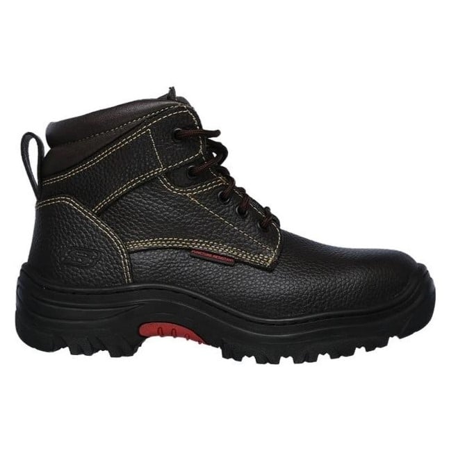 BOTINES HOMBRE SKECHERS MARRON PUNTA DE ACERO SUELAS ANTIPERFORACION - 1